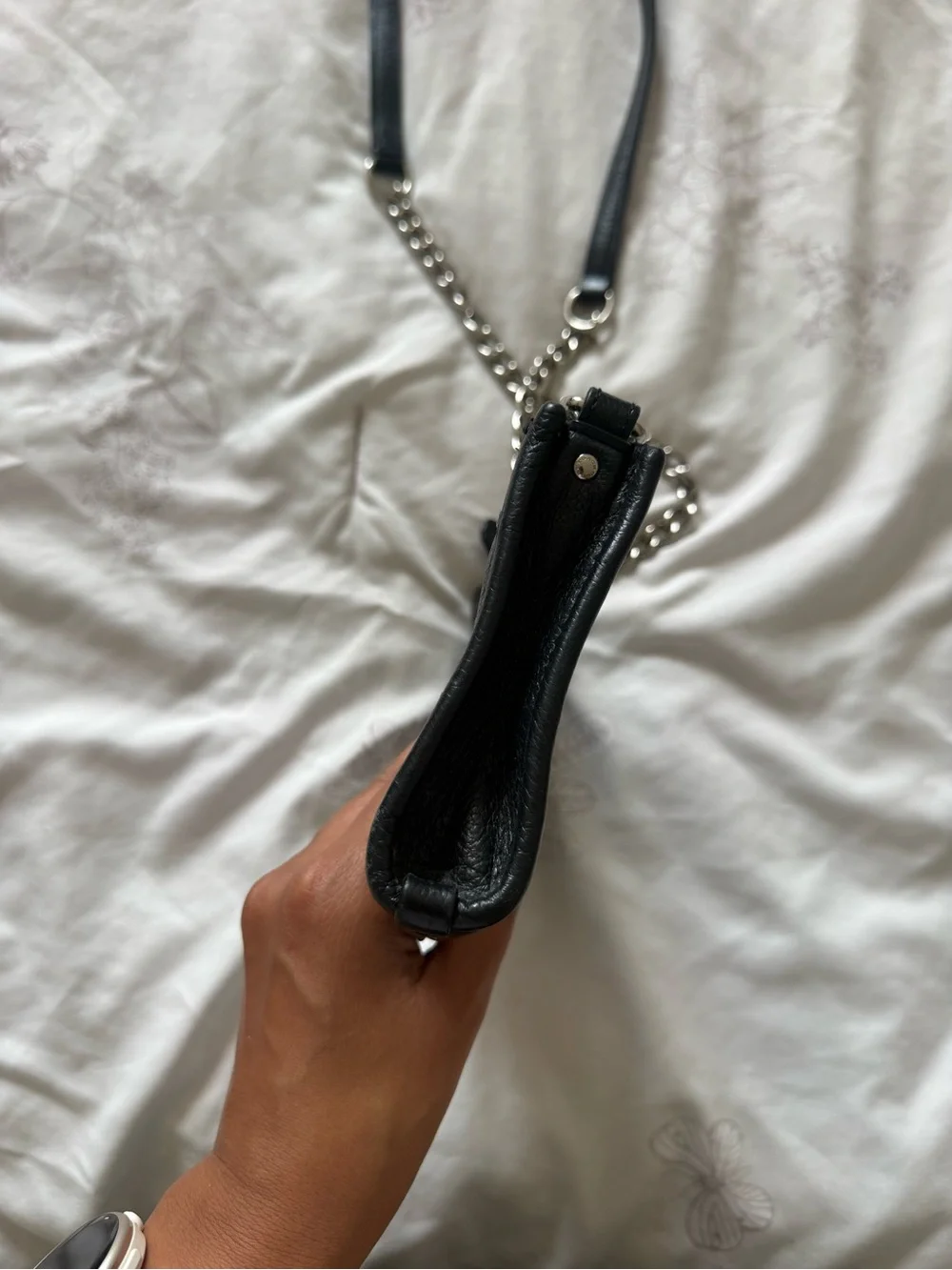 Coach | black pebbled leather Mickie crossbody bag